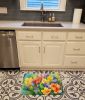 Freesias in Watercolor Memory Foam Kitchen Mat Machine Washable Anti-Fatigue Mat Cushion Comfort Bath Mat or Kitchen Rug